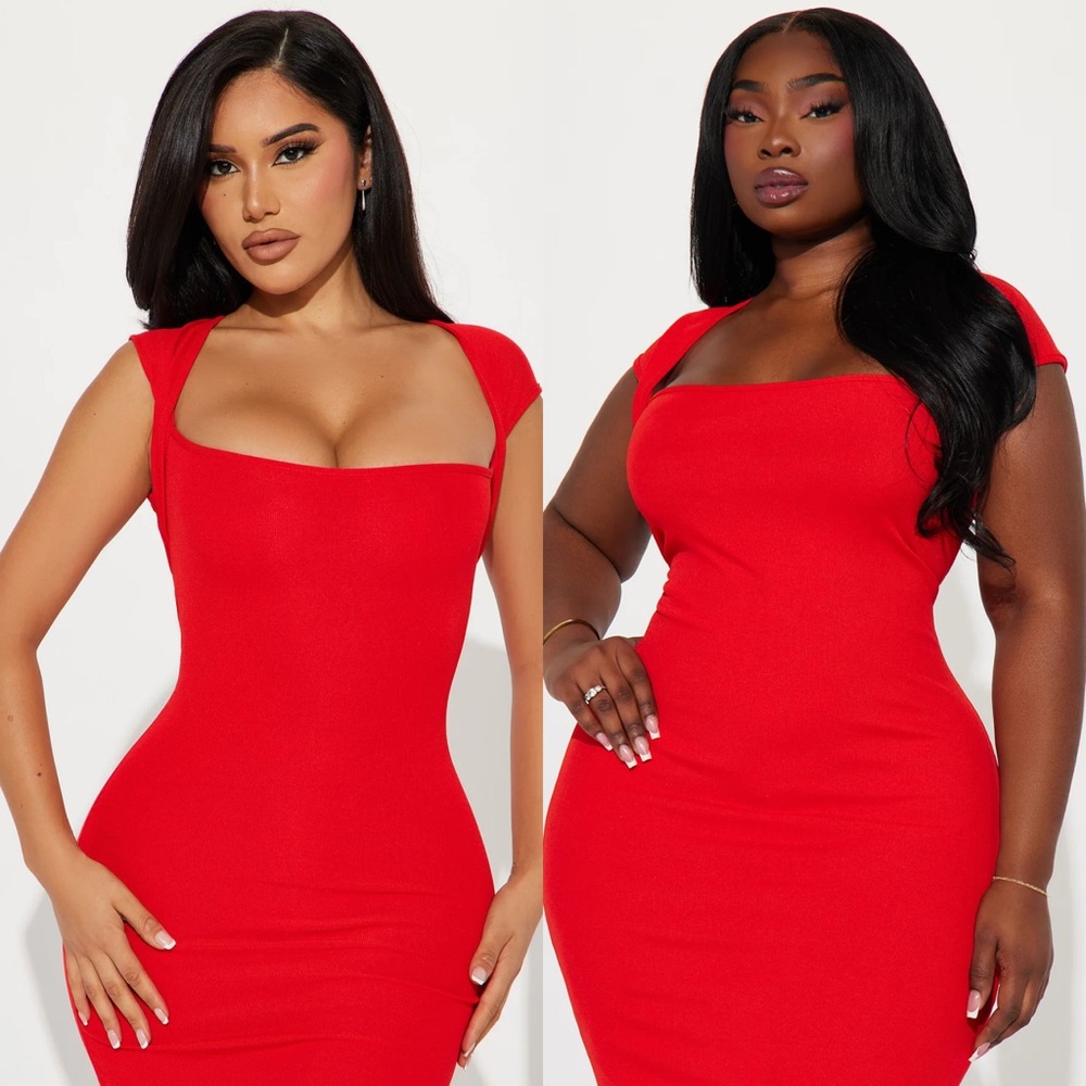 New Fashion Nova ribbed midi dress - Picture 3 of 7